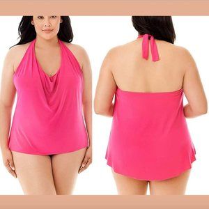 NEW $126 Magicsuit Solid Sophie Underwire Tankini Top Rose [ PLUS SZ 24W ] #3738